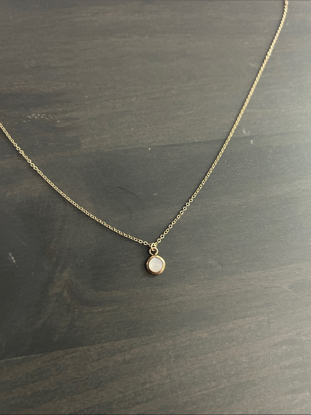 Hello Adorn Minimalist Mother of Pearl Pendant Necklace
